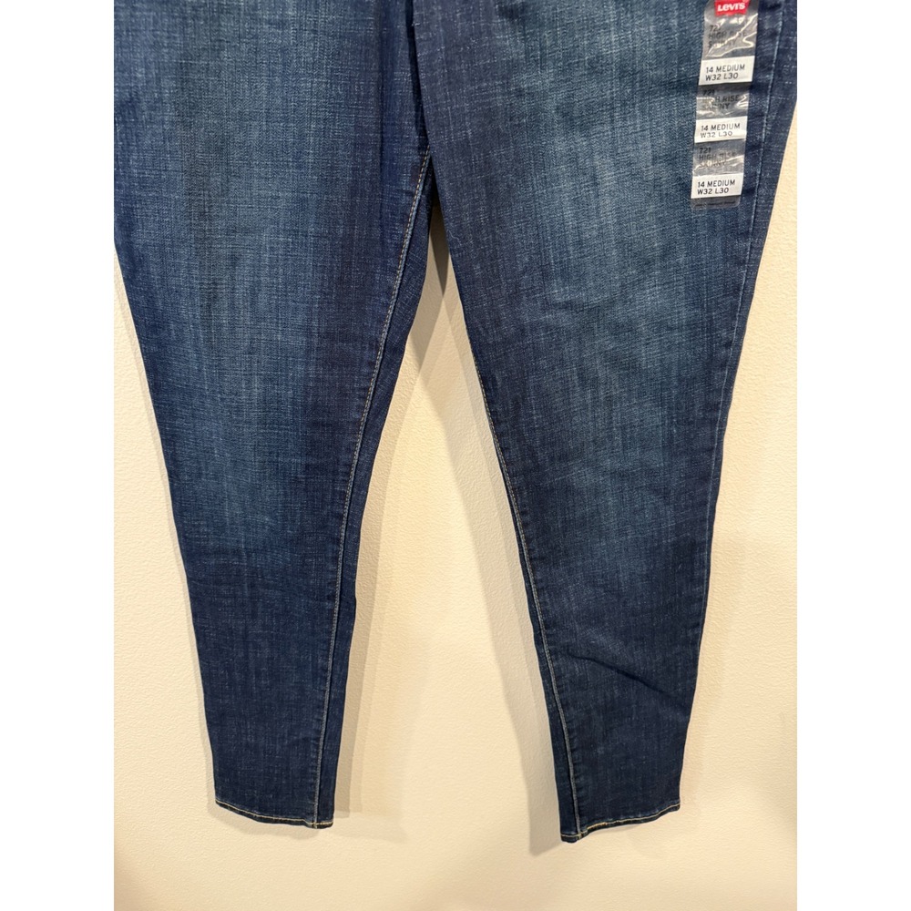 Levi's 721 High Rise Skinny Jeans Dark Wash Women's Size 14 Medium W32 L30 - Picture 3 of 8